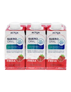 ACTUA SUERO ORAL 3 TETRABRIKS 200 ML SABOR FRESA