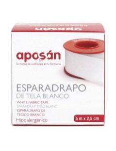 APOSAN ESPARADRAPO TELA BLANCO 5 M X 2,5 CM